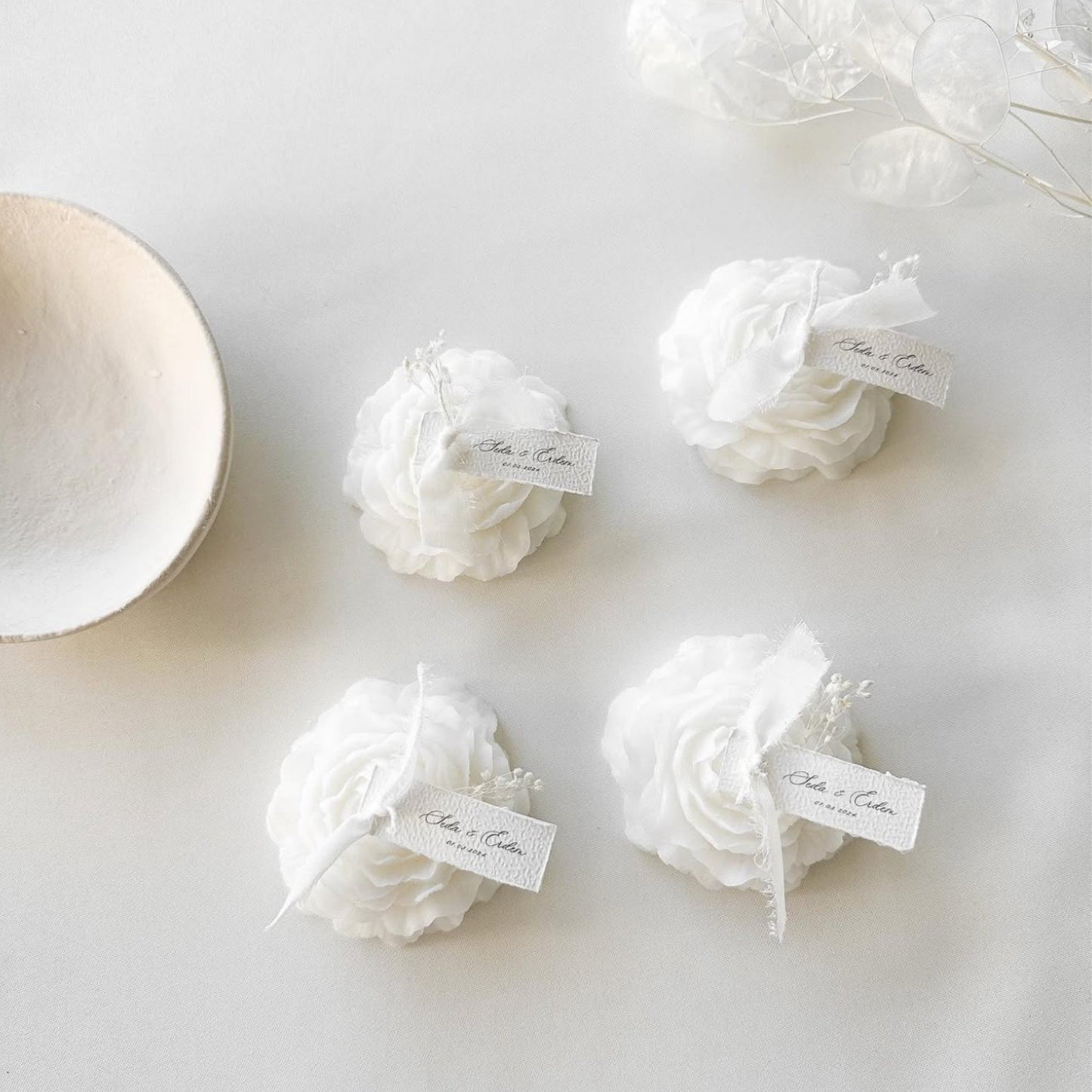Wedding Flower Candle Favors for Guests
