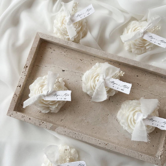 Wedding Flower Candle Favors for Guests