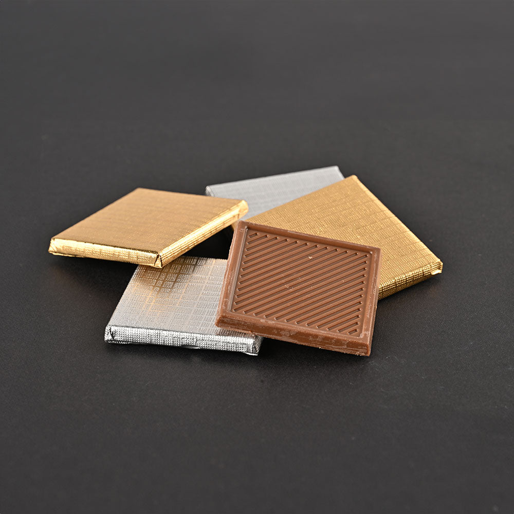 Gold or Silver foil Milk Chocolate Neapolitans, Minimalist Chocolates, Engagement Gifts
