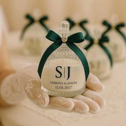 Personalized Soy Wax Wedding Favor Candle