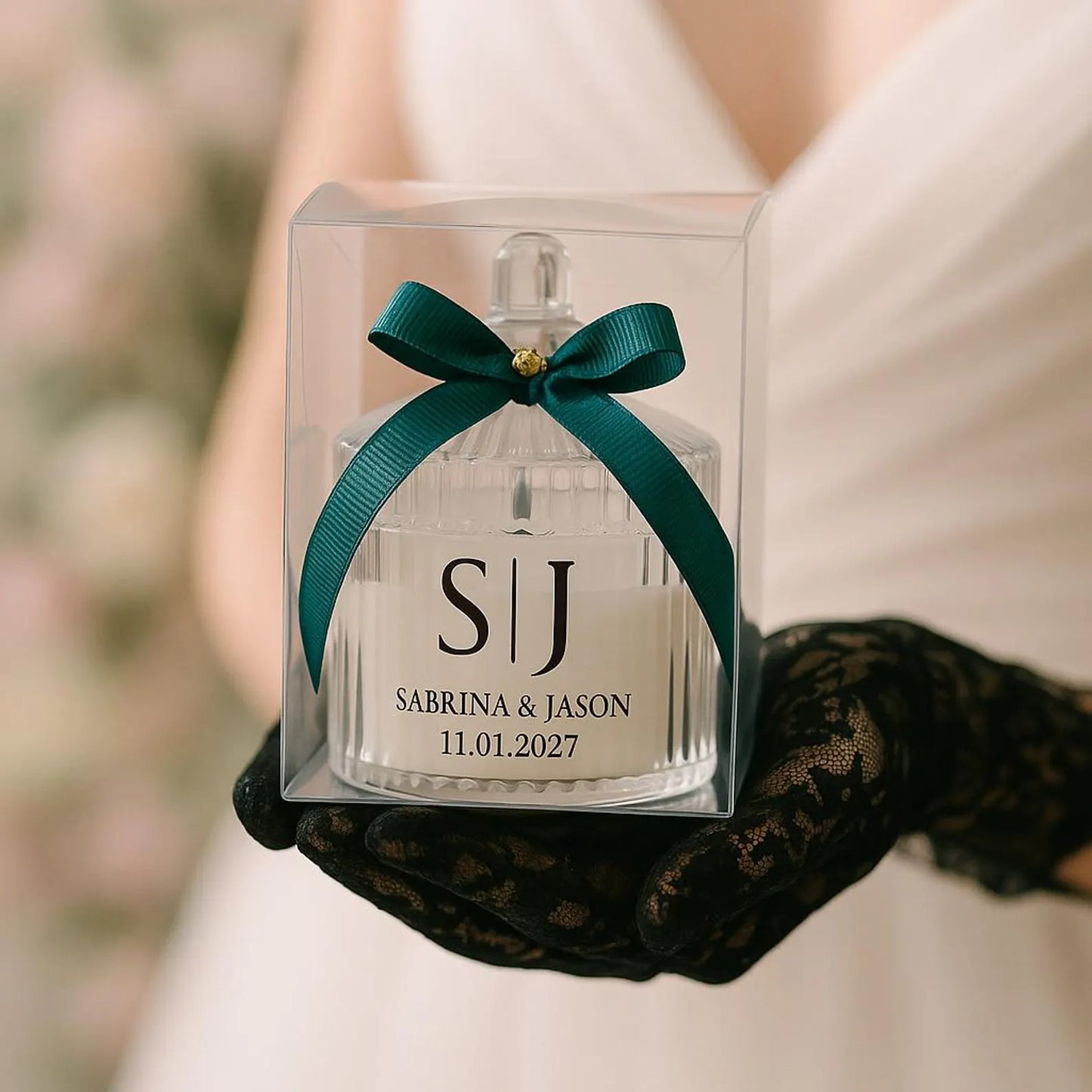 Personalized Soy Wax Wedding Favor Candle