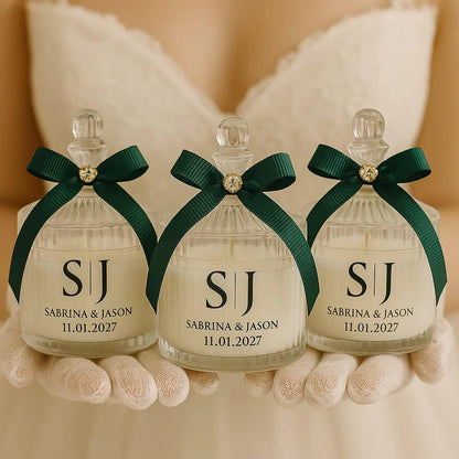 Personalized Soy Wax Wedding Favor Candle