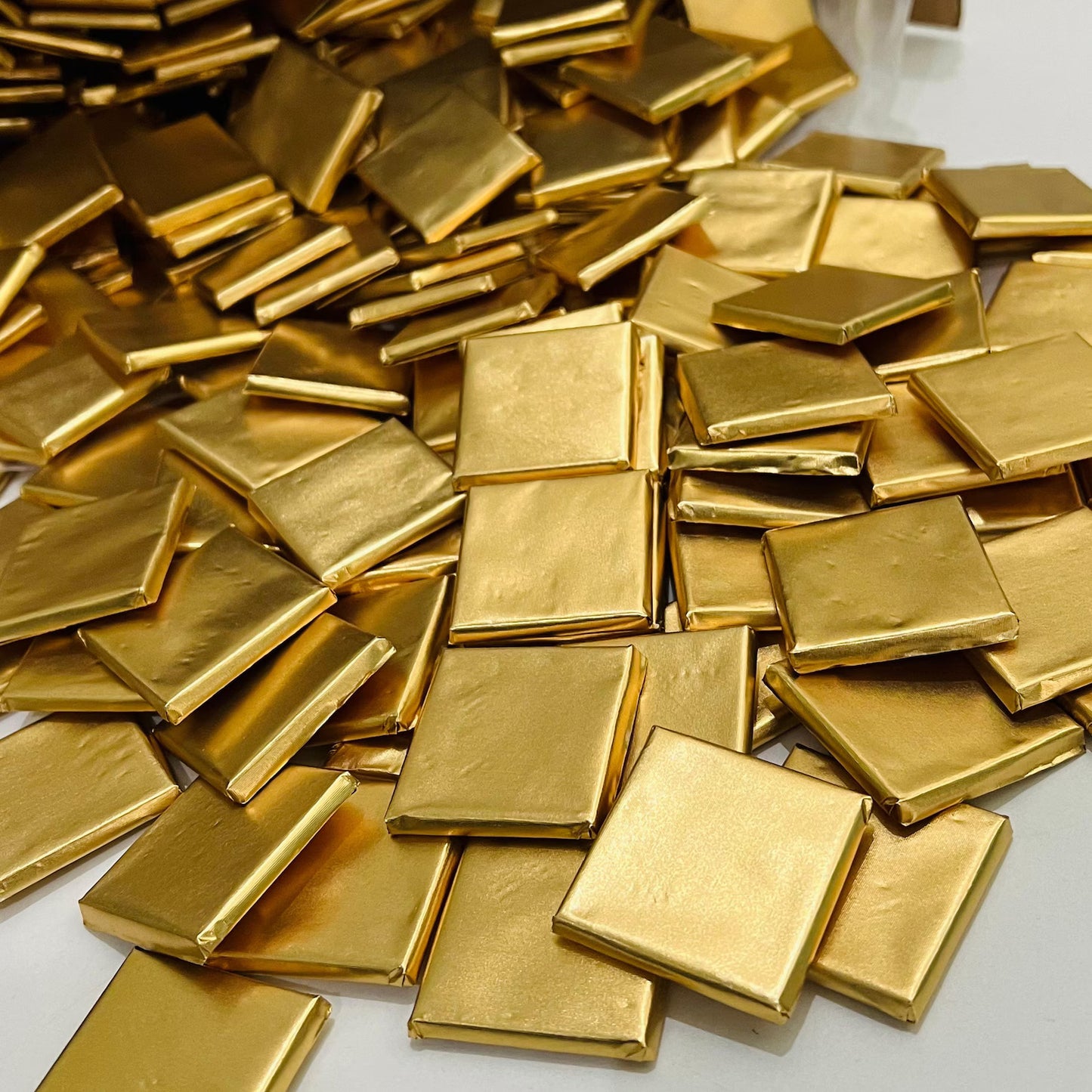 Gold or Silver foil Milk Chocolate Neapolitans, Minimalist Chocolates, Engagement Gifts