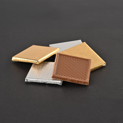 Gold or Silver foil Milk Chocolate Neapolitans, Minimalist Chocolates, Engagement Gifts
